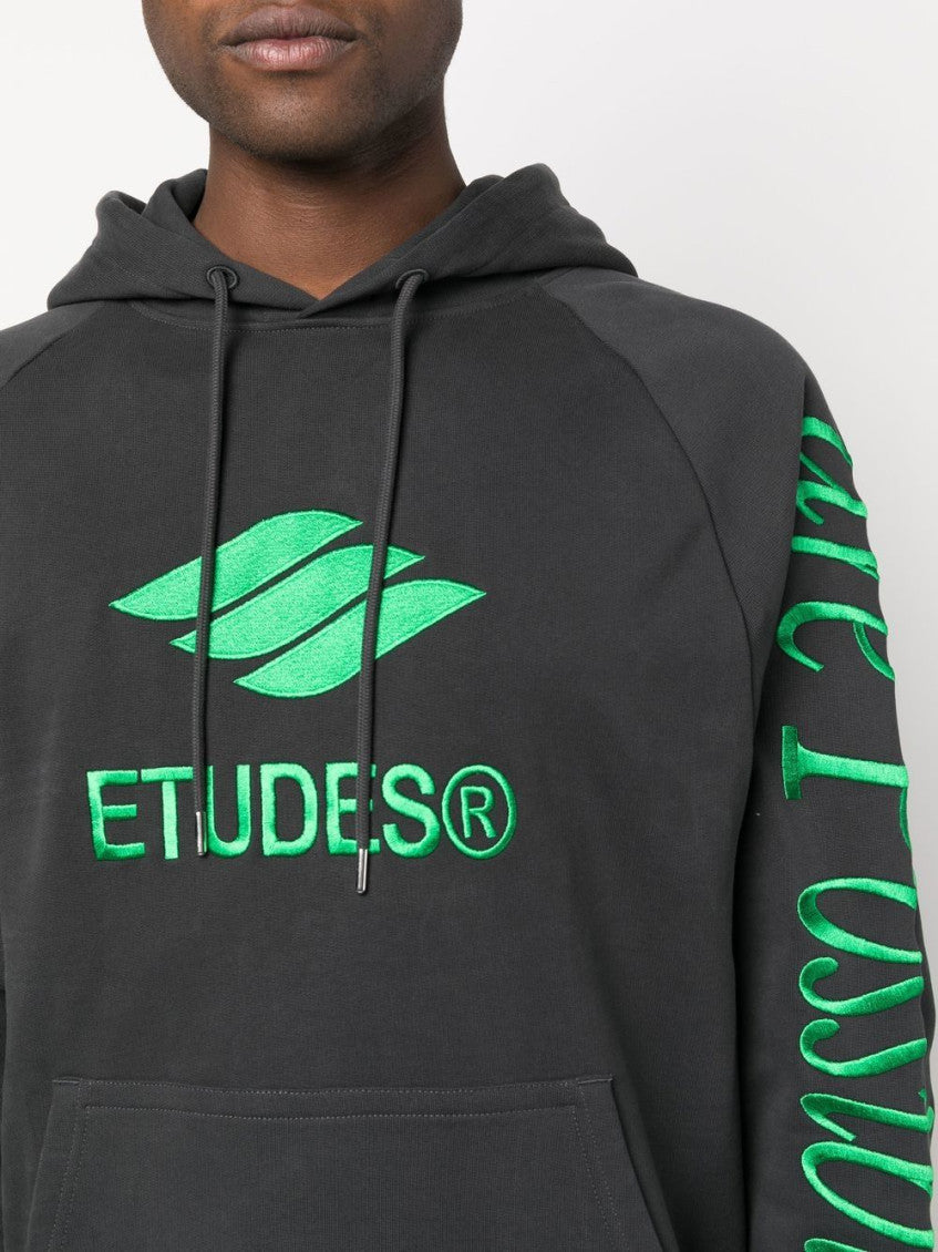 Black Logo Organic Cotton Hoodie 5