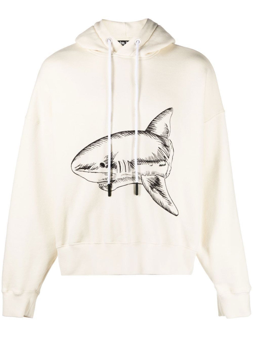 Off white Split Shark Cotton Hoodie 1
