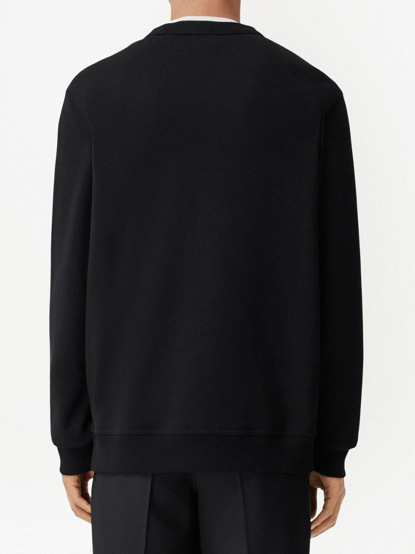 Black Logo Cotton Sweatshirt 4