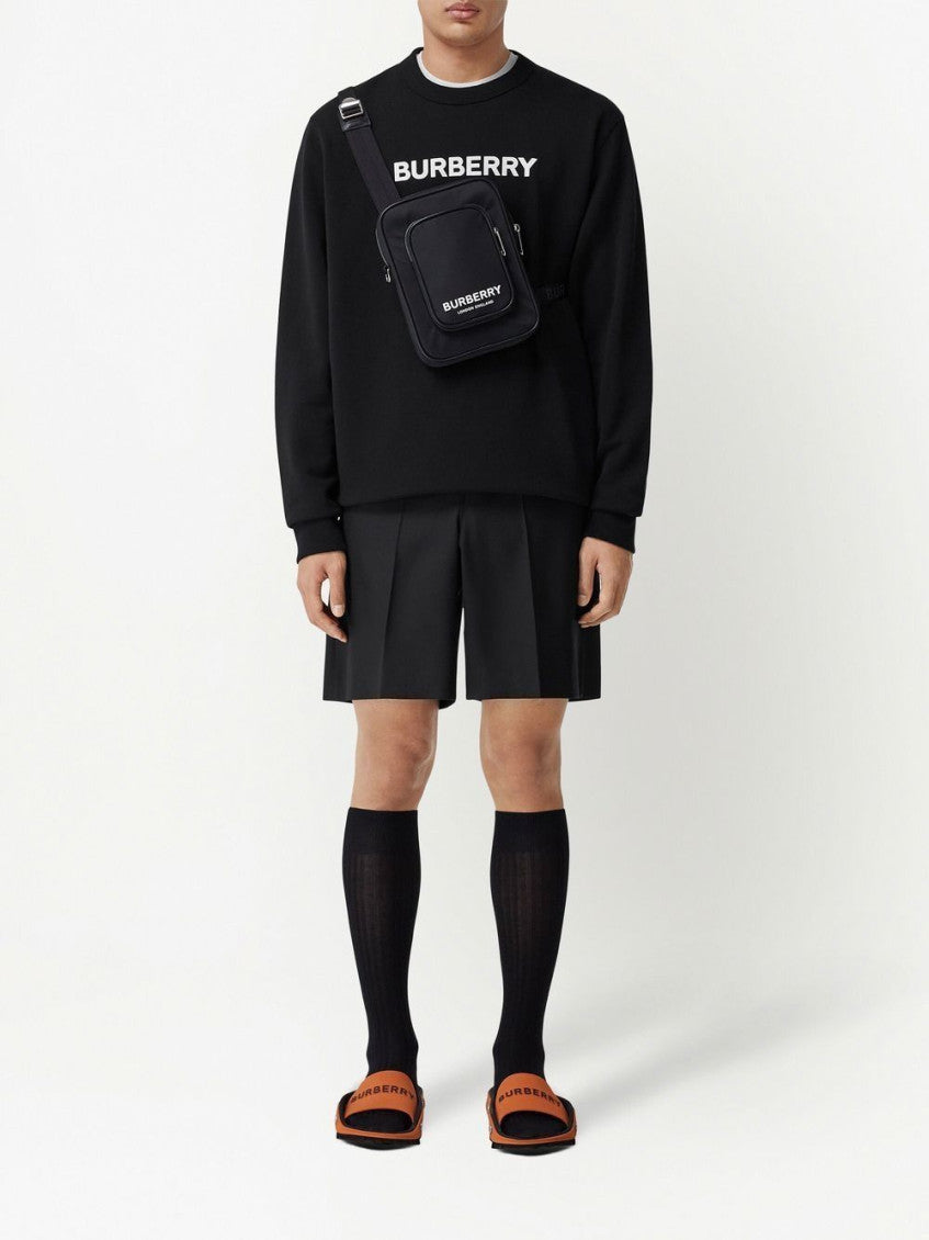 Black Logo Cotton Sweatshirt 7