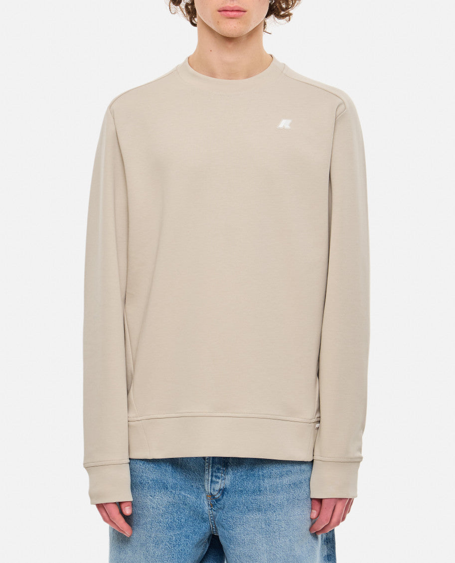 Beige Logo Patch Sweatshirt 1