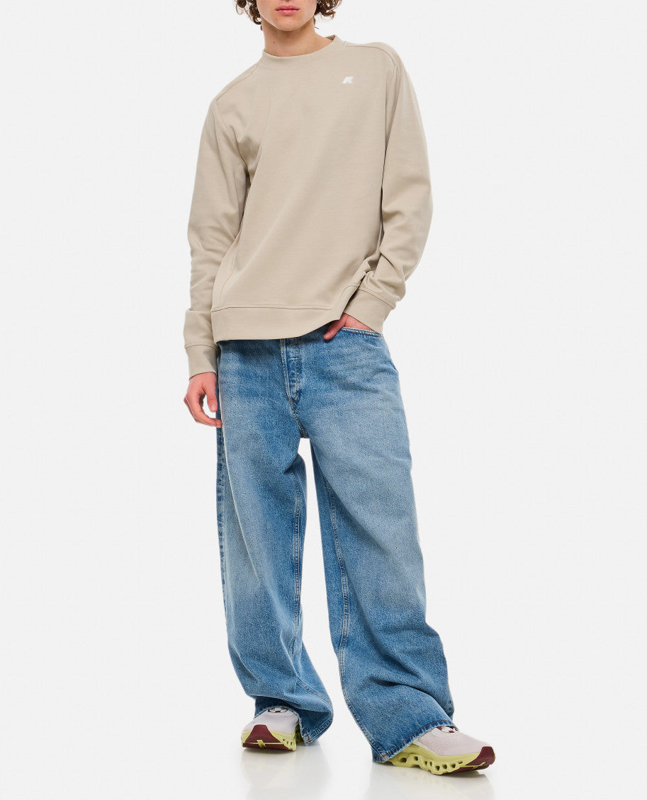 Beige Logo Patch Sweatshirt 2
