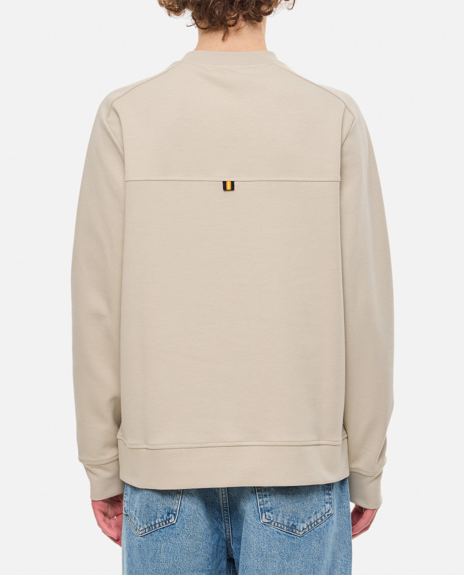 Beige Logo Patch Sweatshirt 3
