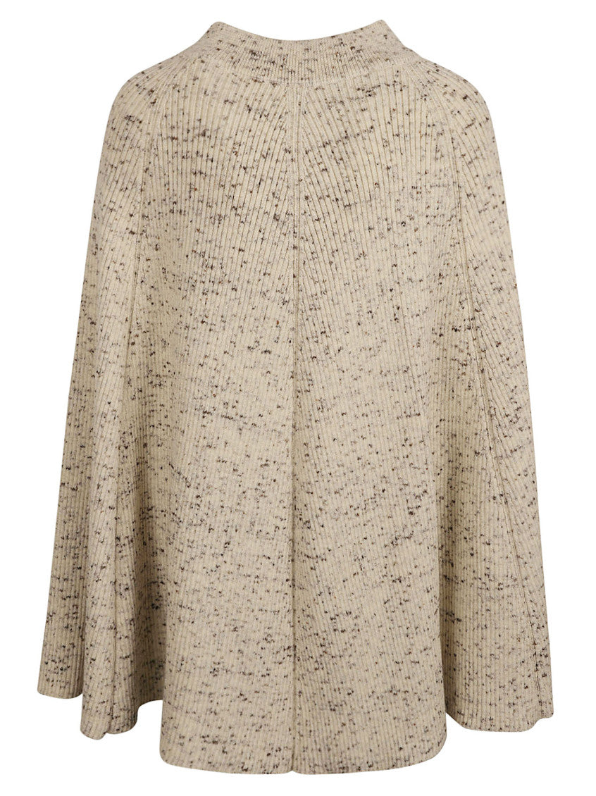 Beige Ribbed-knit Wool Skirt 3