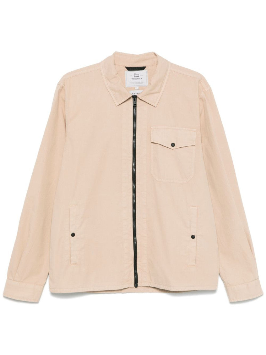Natural Gabardine-Weave Overshirt 1