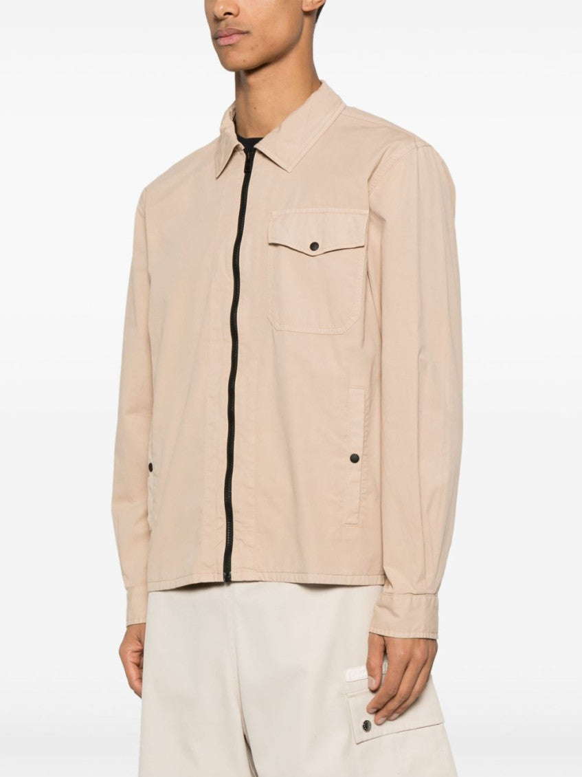 Natural Gabardine-Weave Overshirt 4