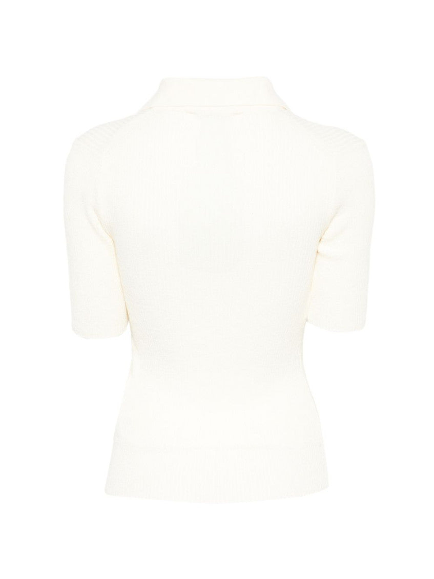 Beige Solid Shirt Collar Polo 2