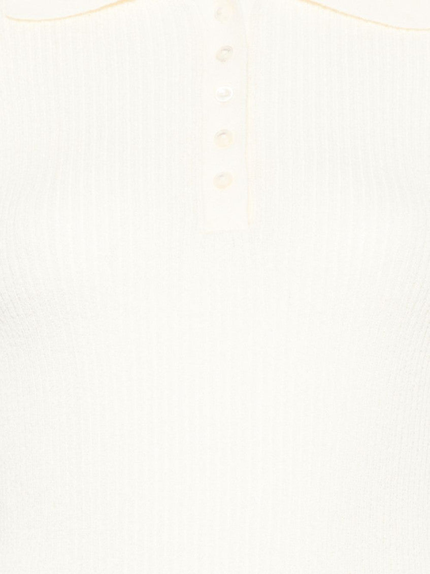 Beige Solid Shirt Collar Polo 3
