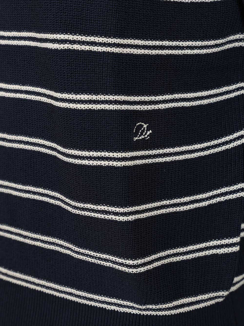 Blue Stripes Shirt Collar Polo 4