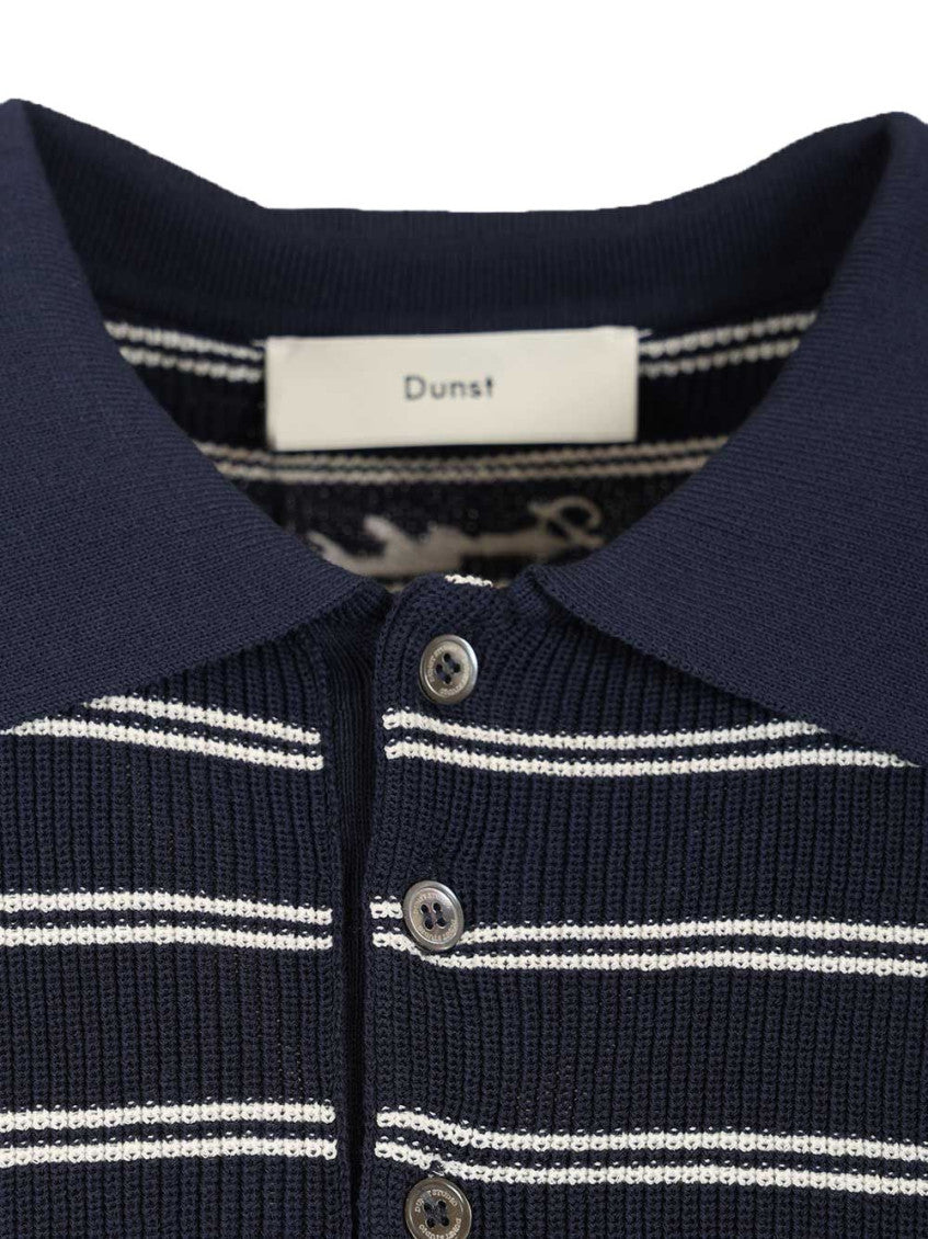 Blue Stripes Shirt Collar Polo 6