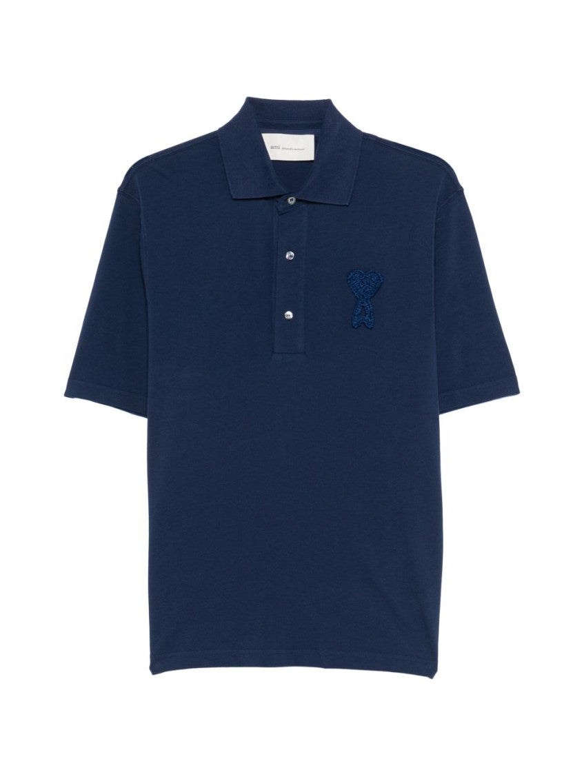 Blue Shirt Collar Logo Polo 1