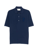 Blue Shirt Collar Logo Polo 1
