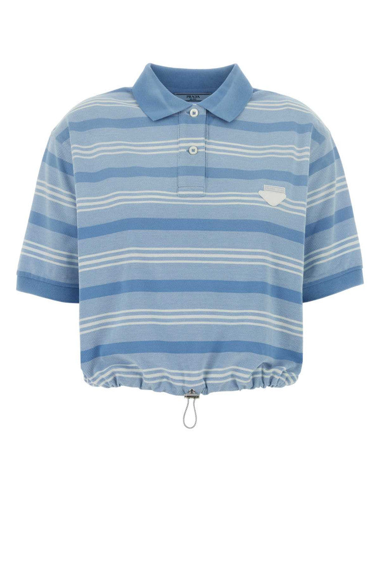 Light Blue Solid Shirt Collar Polo 1