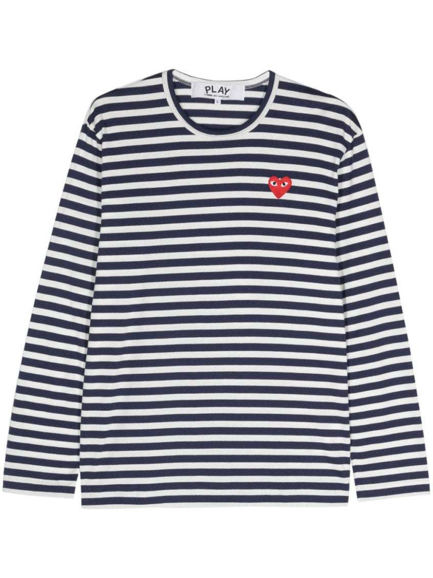 Blue Stripes Round Neck T-Shirt 1