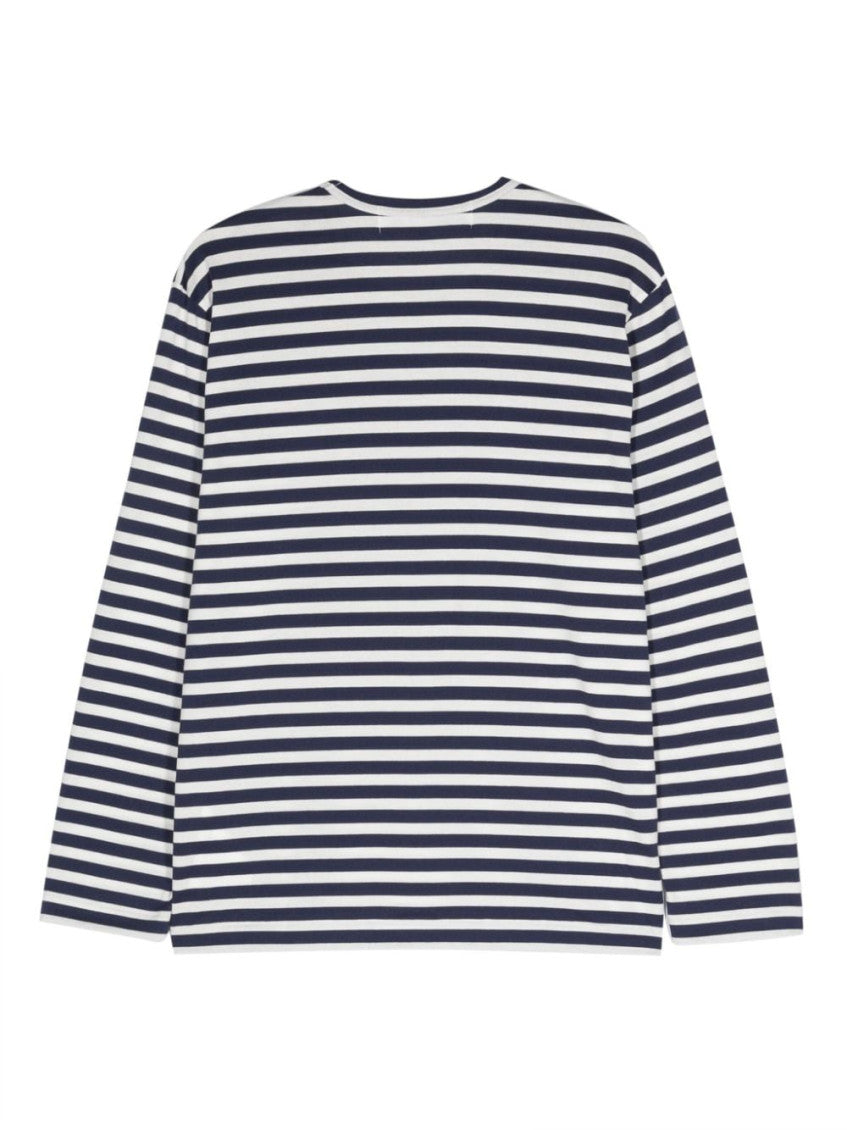 Blue Stripes Round Neck T-Shirt 2