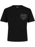 Black Logo Round Neck T-Shirt 1
