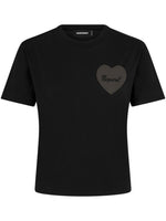 Black Logo Round Neck T-Shirt 1