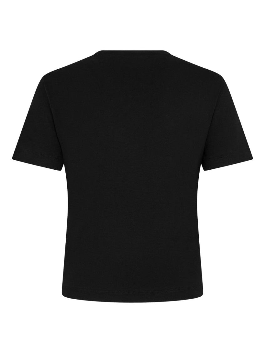 Black Logo Round Neck T-Shirt 2