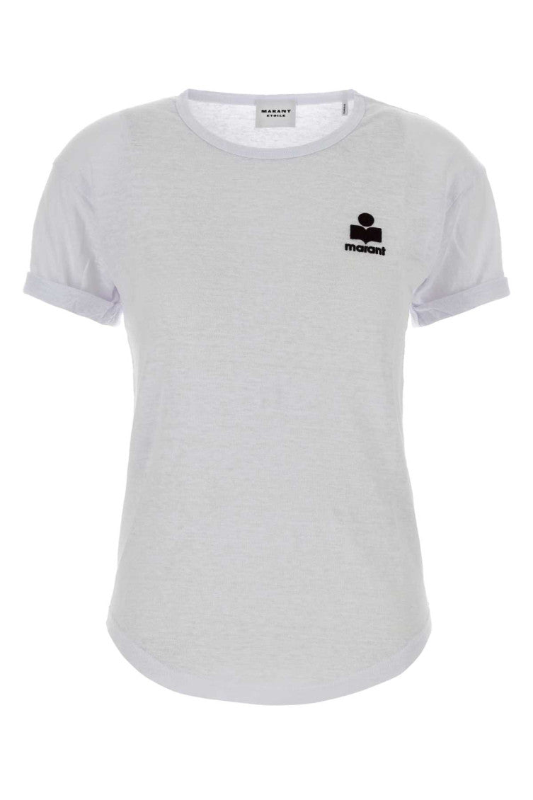 White Solid None T-Shirt 1