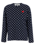Blue Polka Dot Crew Neck T-Shirt 1