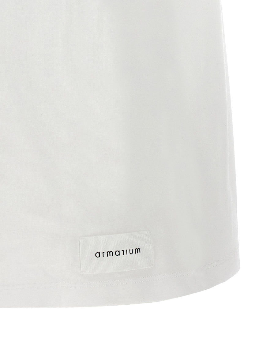 White Solid Crew Neck T-Shirt 4