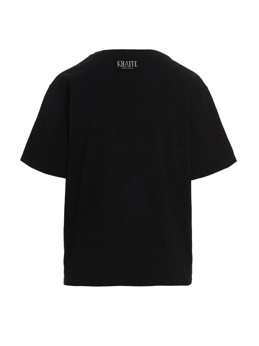 Black Solid Crew Neck T-Shirt 2