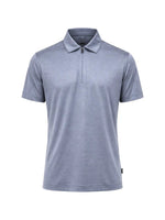 Blue Solid Shirt Collar Polo 1