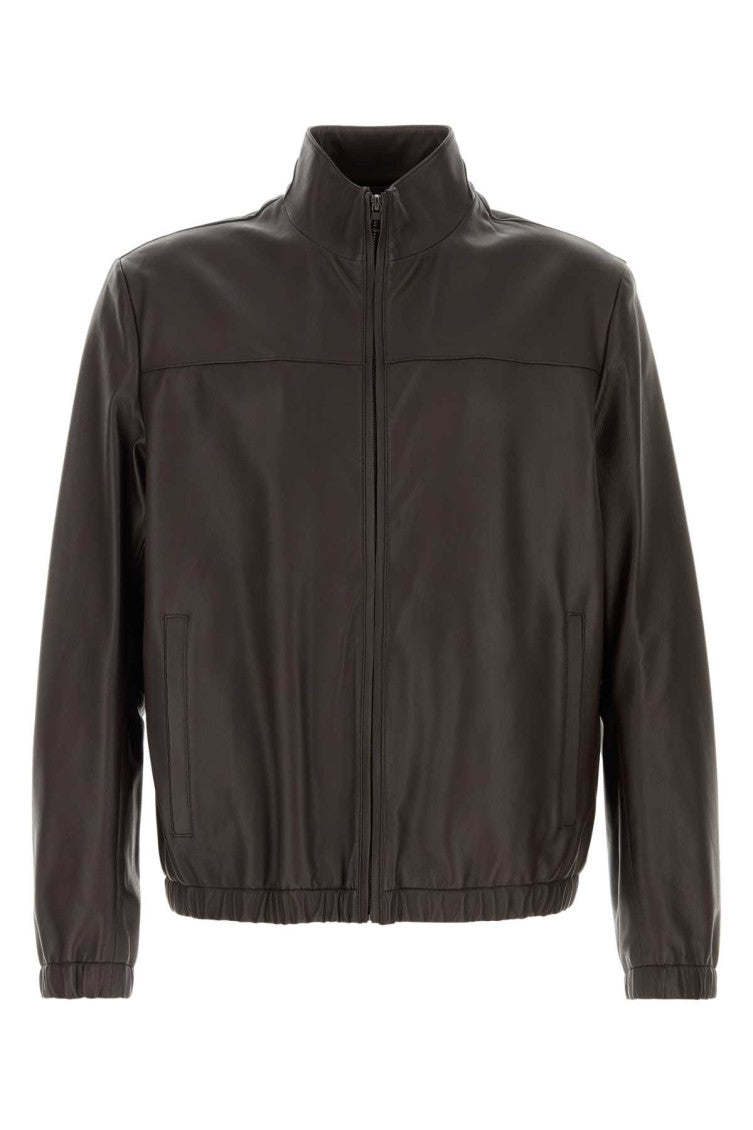 Brown Solid Jacket 1