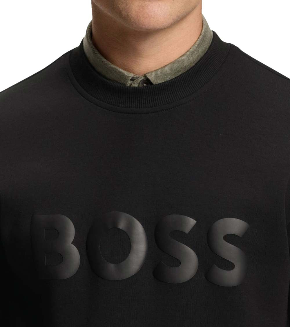 Black Logo Crew Neck Sweatshirt 4