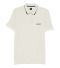 Beige Logo Shirt Collar Polo 1