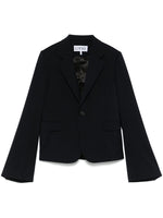 Black Wool Single-Breasted Blazer 1