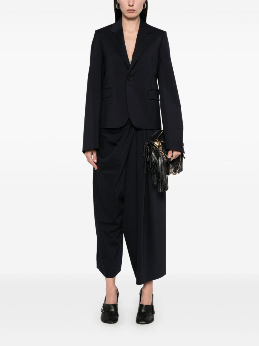 Black Wool Single-Breasted Blazer 5