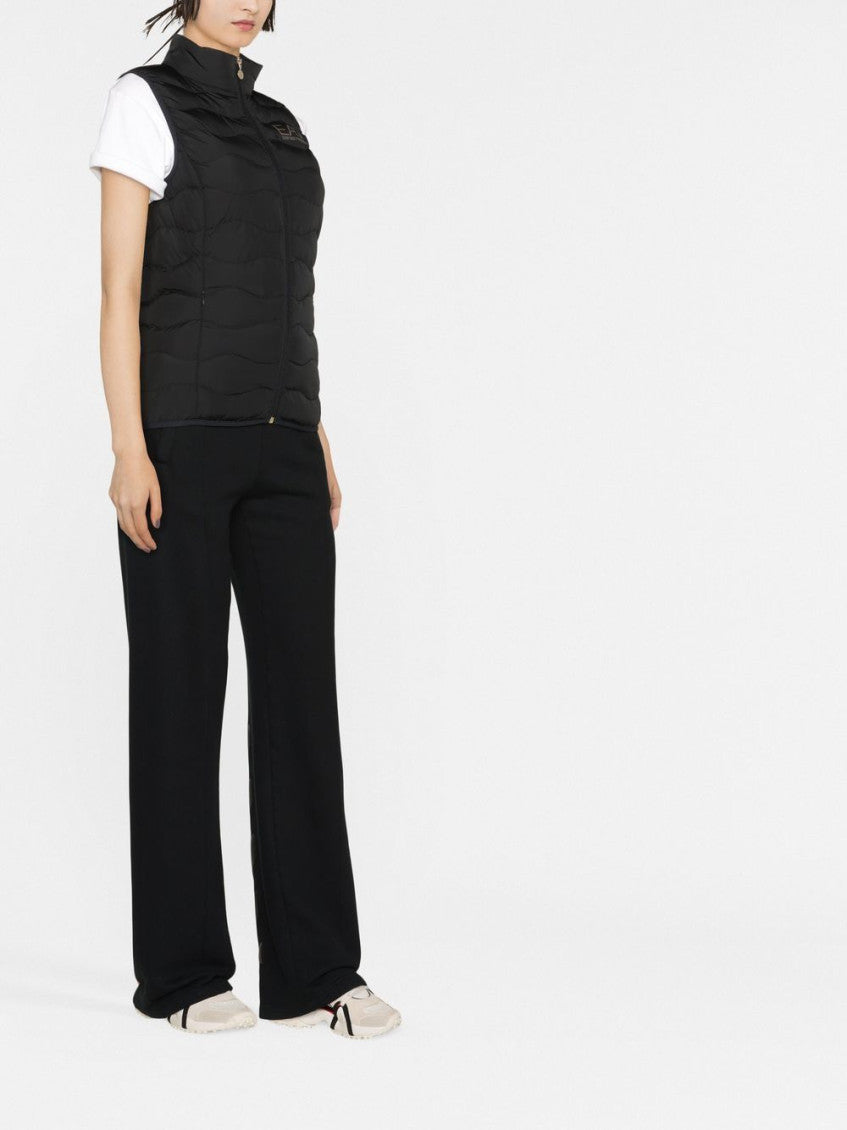 Black Logo Down Vest Jacket 4