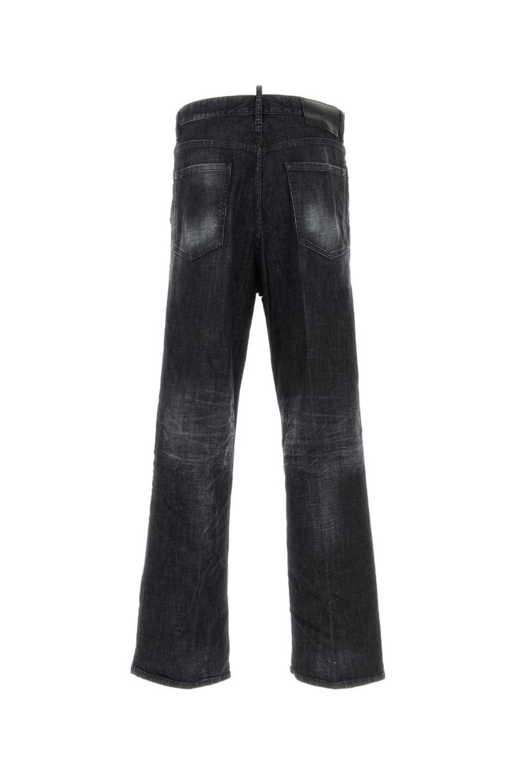 Black stretch denim Loose jeans 2