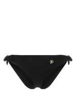 Black logo-plaque bikini bottoms 1