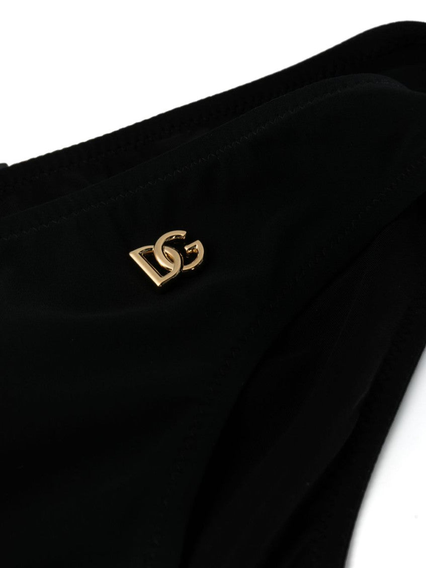 Black logo-plaque bikini bottoms 3