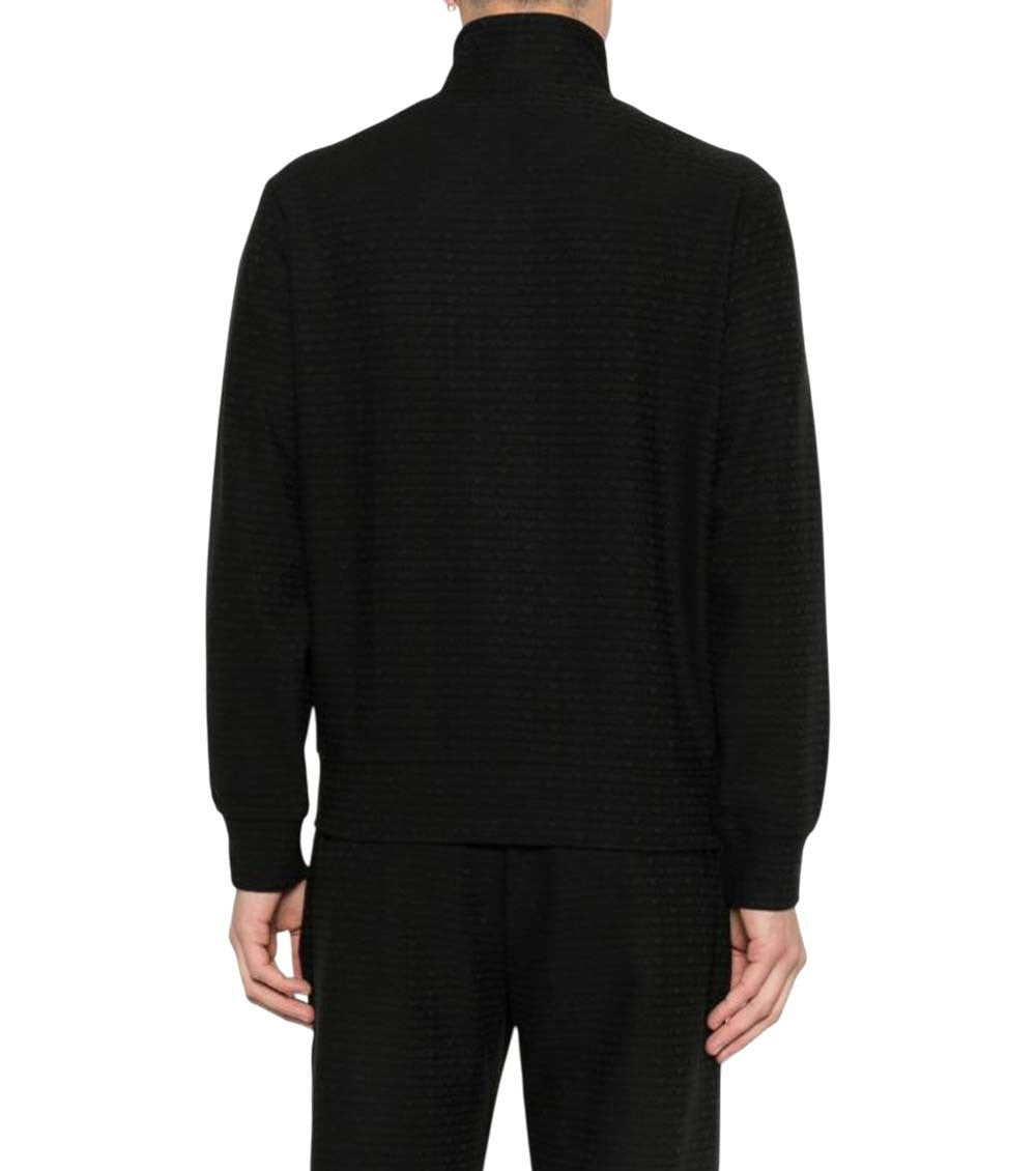 Black Mock Collar Sweatshirt 3