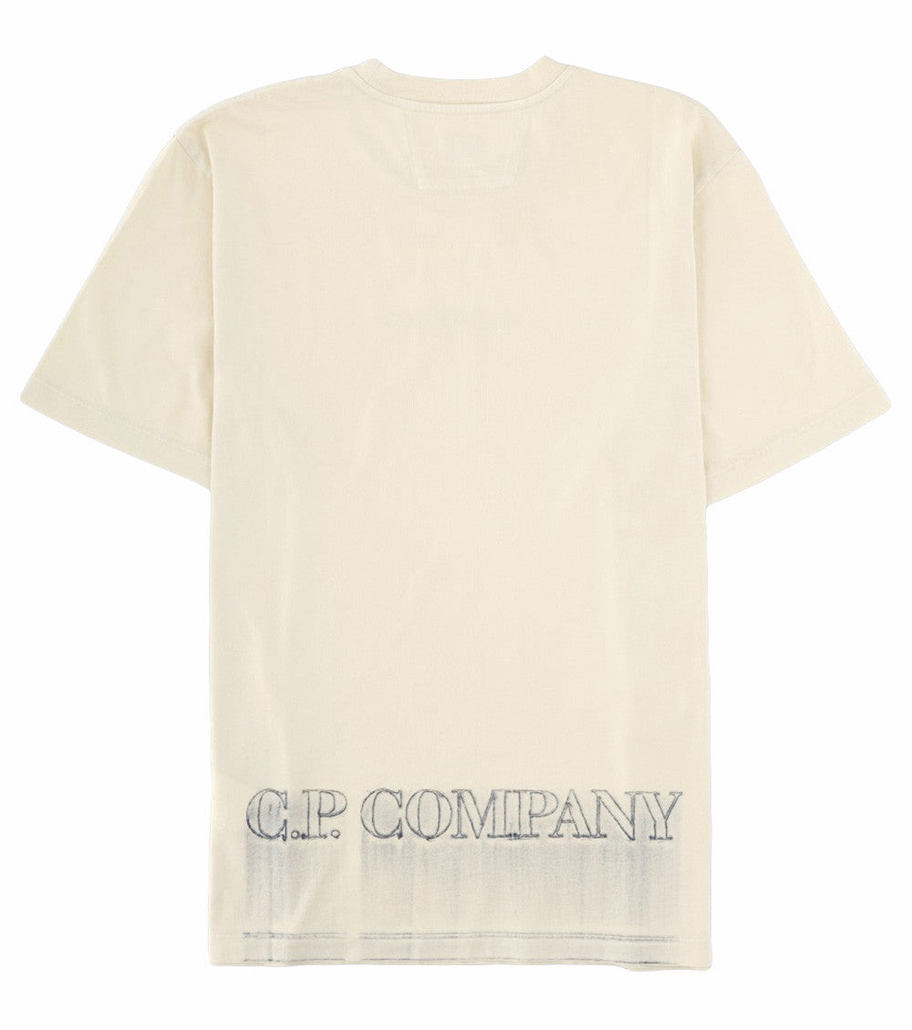 Beige Crew Neck T-Shirt 2