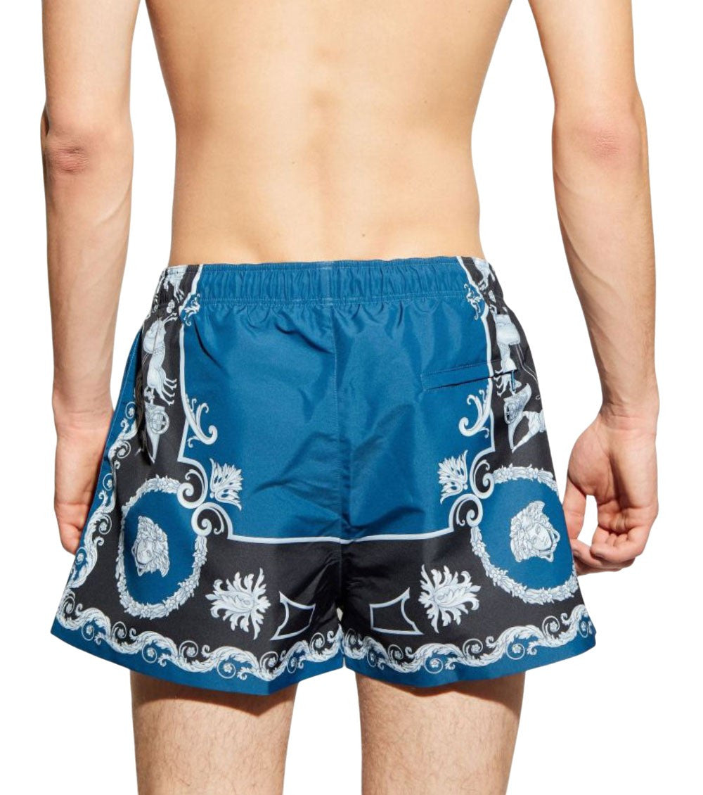 Blue Graphic Swim Shorts 3