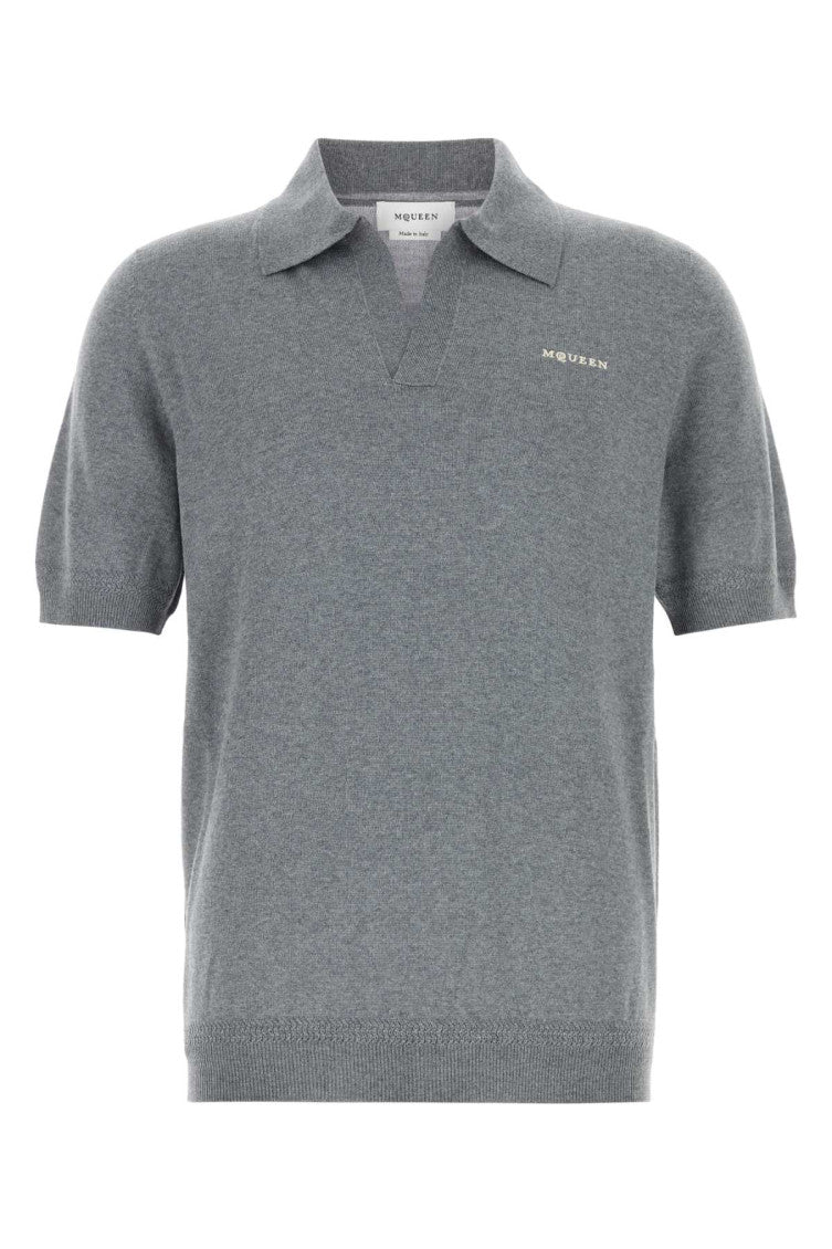 Grey Shirt Collar Polo 1