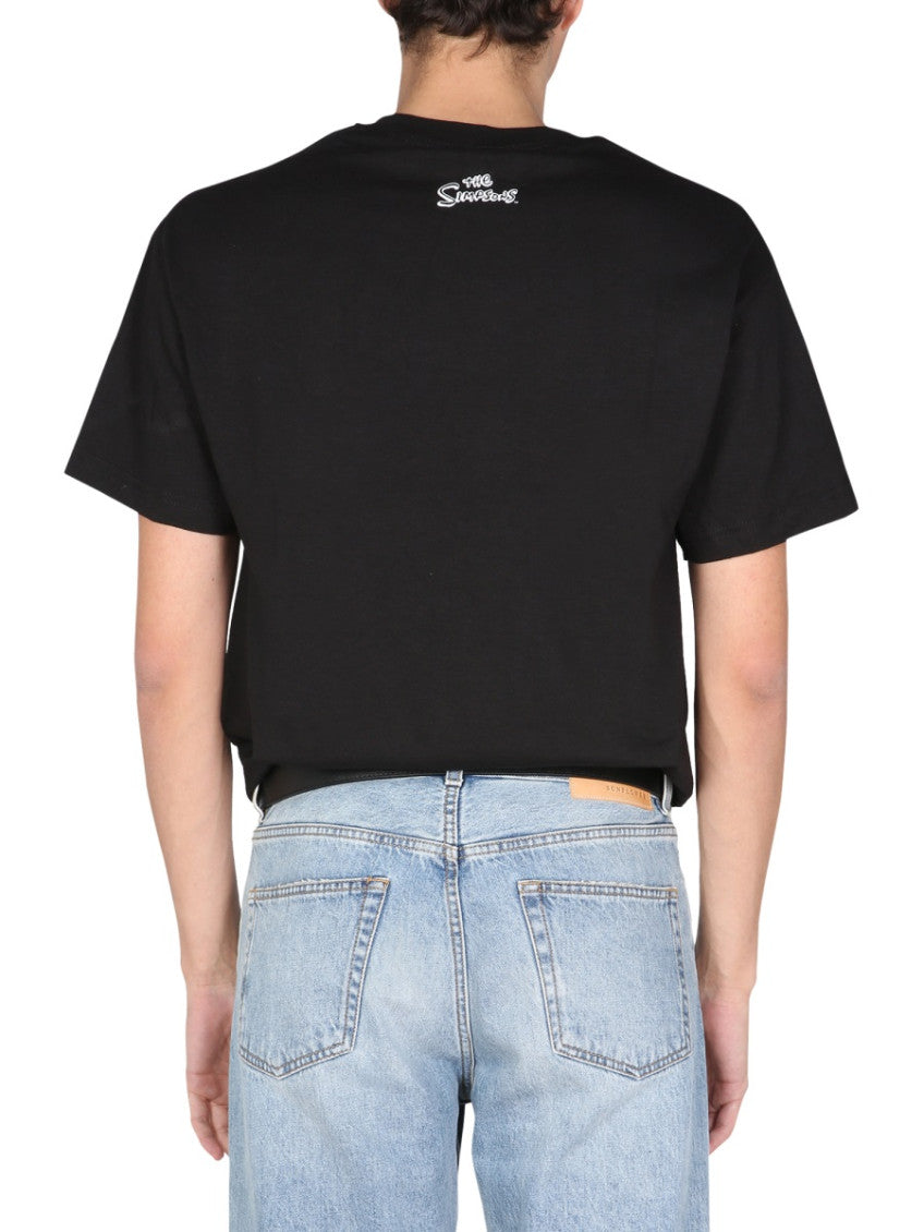 Black Graphic Crew Neck T-Shirt 2