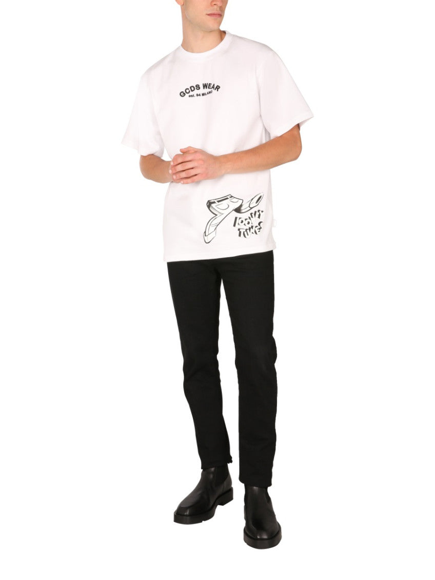 White Crew Neck T-Shirt 2