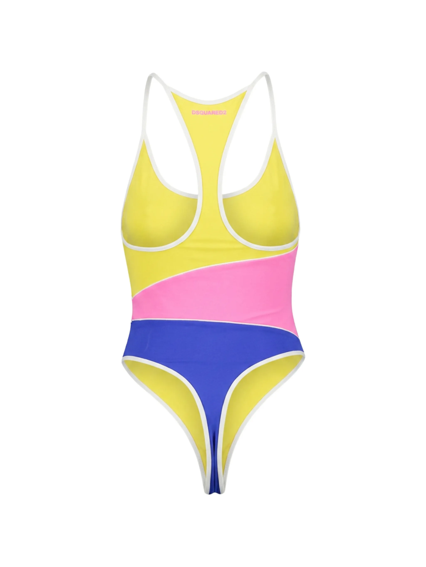 Multicolor Color Block Swimwear 2