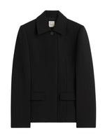 Black Solid Blazer 1