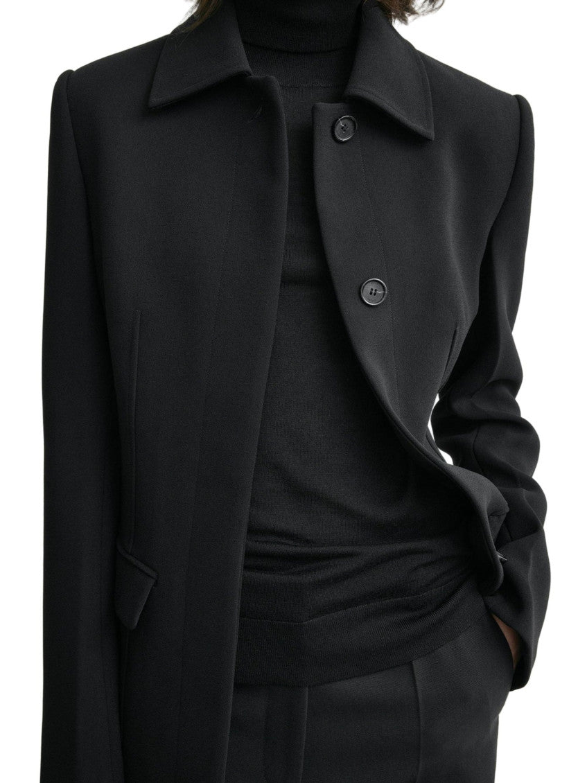 Black Solid Blazer 3
