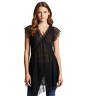 Black Lace V Neck Mini Dress 1