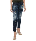 Blue Skinny Mid Rise Jeans 1