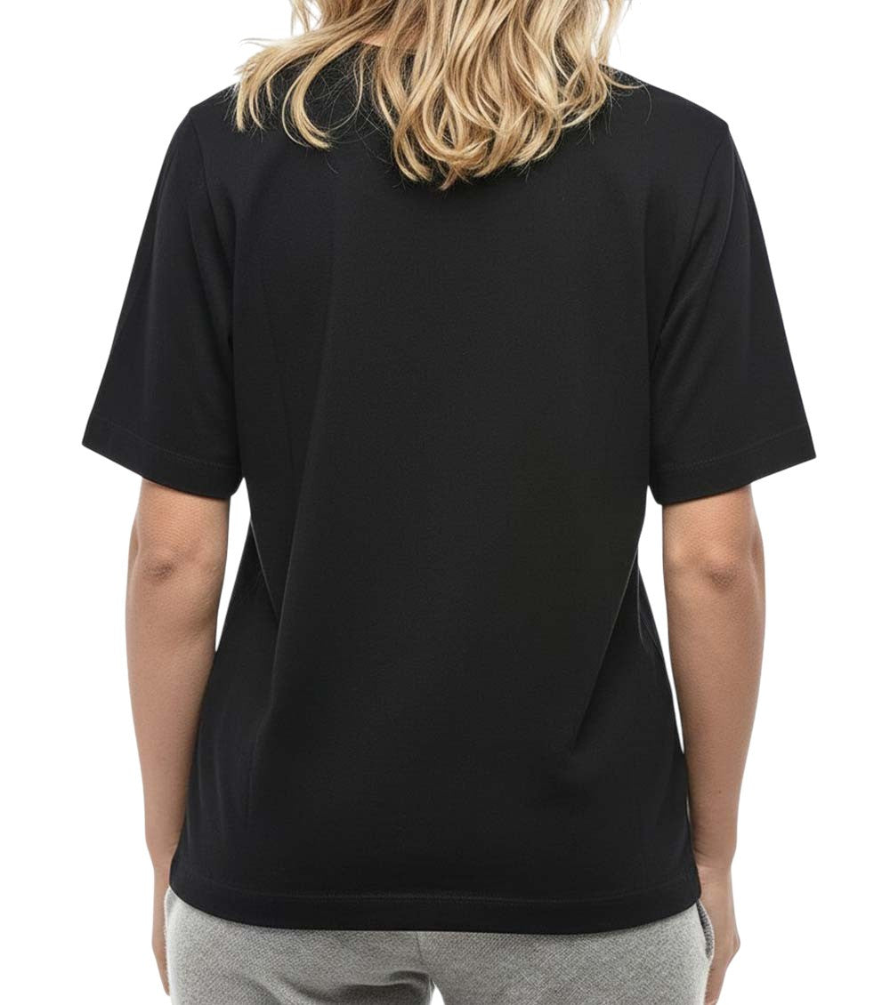 Black Graphic Crew Neck T-Shirt 2