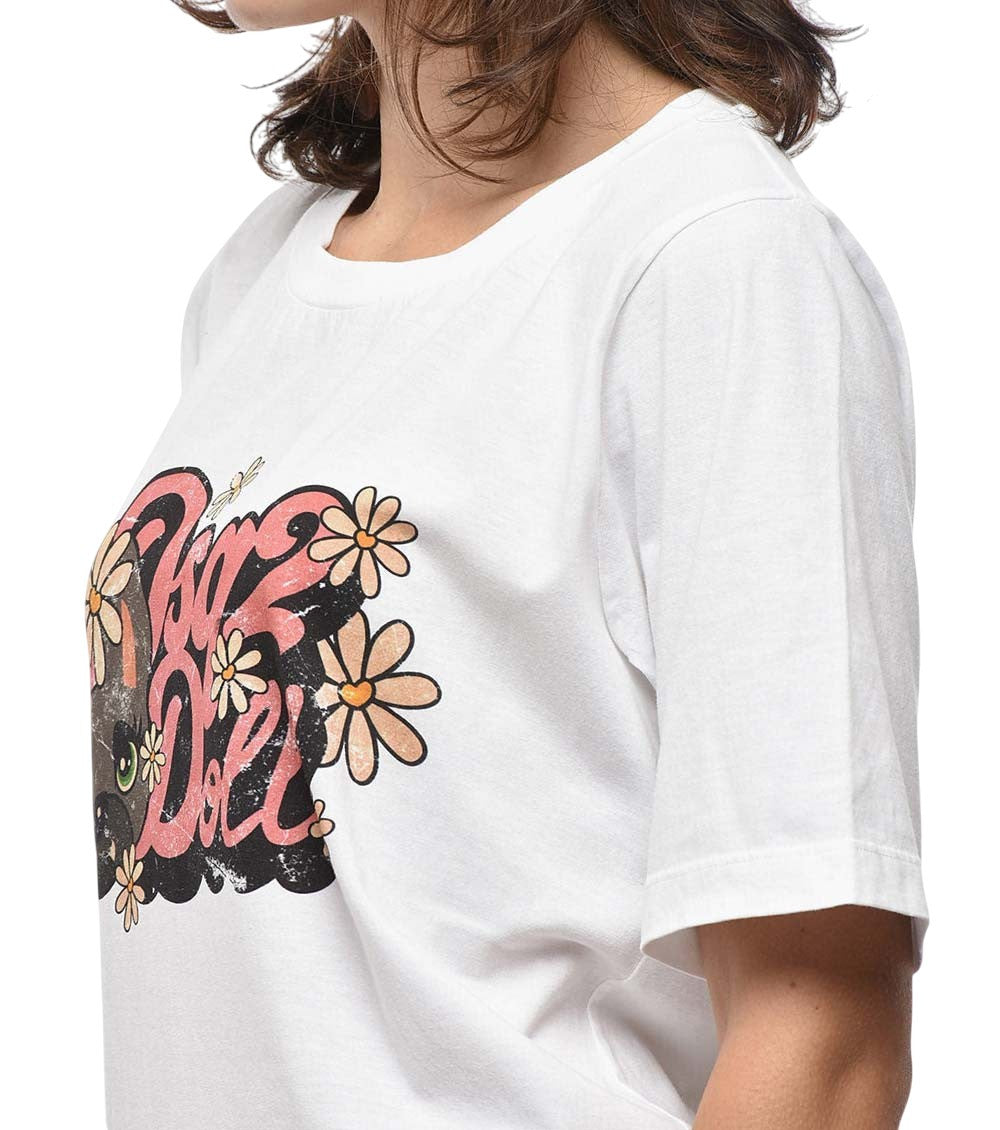 White Graphic Crew Neck T-Shirt 3