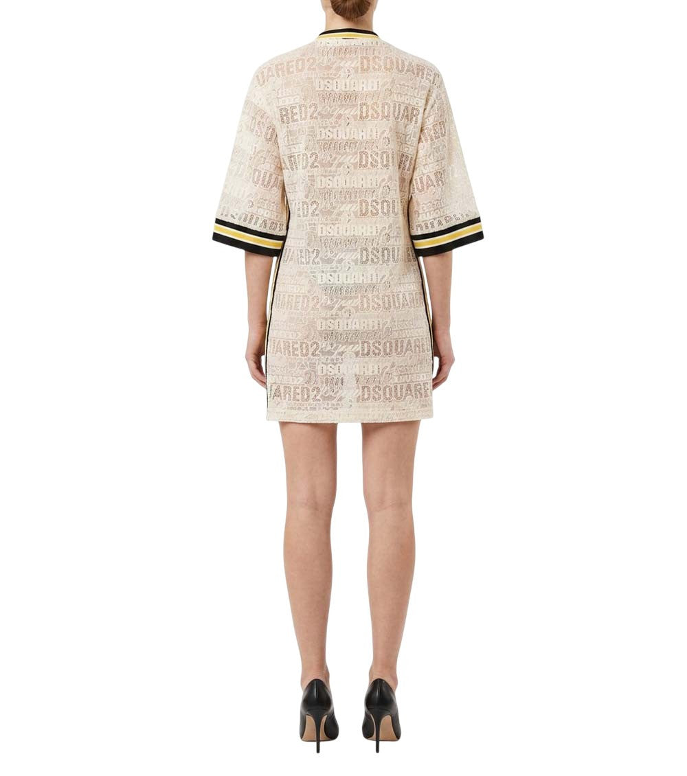 Multicolor Graphic Crew Neck Dress 2